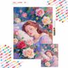 Sleeping Princess Rose Garden Diamond Mosaic Painting Art Kit Handmade DIY Home Decor