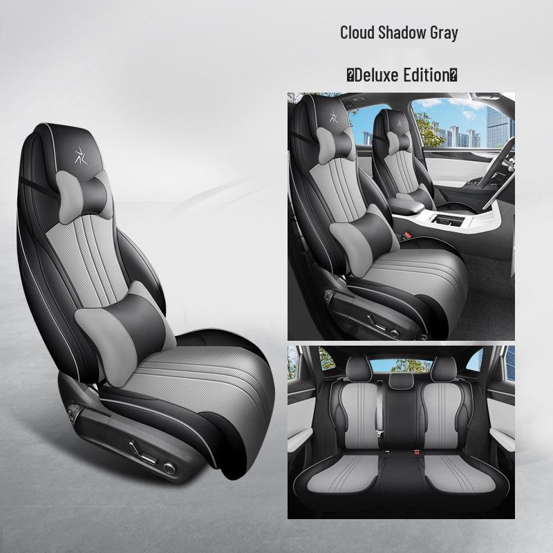 Galaxy L7 Full Leather Car Seat Cushion - Universal Four Seasons Set for Five-Seaters
