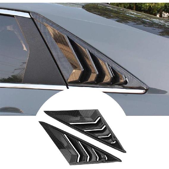 BOYOUS 2pcs ABS Racing Style Rear Side Window Louvers Air Vent Scoop Shades Cover Blinds Exterior Decoration Accessories Compatible with Hyundai
