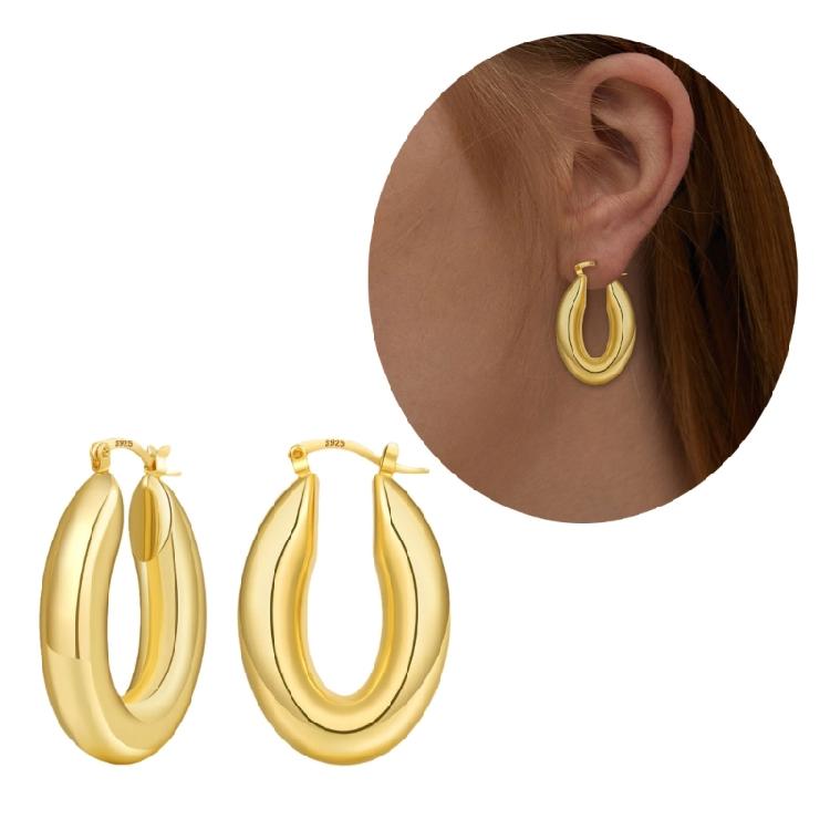 Vintage Earrings Exaggerated Earrings Hollow Oval Earrings Dangle Earrings Wide Ear Jewelry Present for Women and Girls