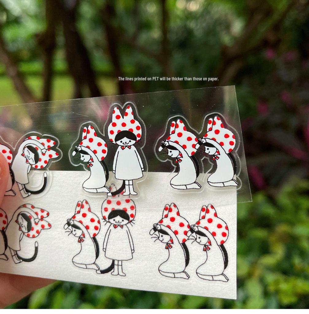 Complete Collection: Nekocha Washi Tape with Cute Witch Cat Doodles for Journaling & Collage