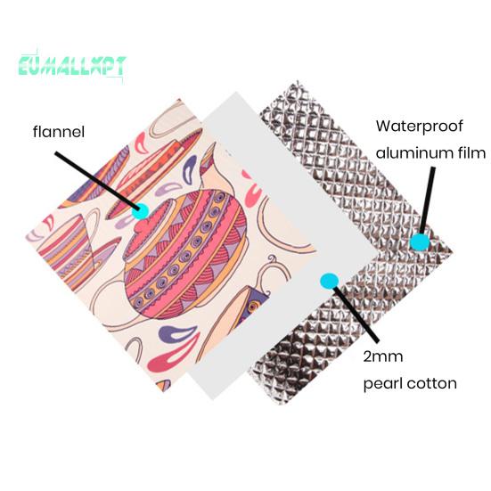 Bohemia Retro Aluminiumfolienbasis, faltbare Picknickdecke mit Aufbewahrungsseil, Verbundprozess, Camping, wasserdichte, feuchtigkeitsbeständige Matte, Outdoor-Zubehör