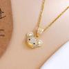 Necklace Fashion Zircon Bear Temperament Necklace Accessories Women's High Sense Light Luxury Full Zirconium Versatile Accessories