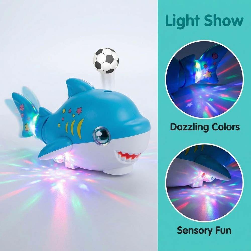 Mini Electric Swivel Shark Toy Portable Sensory Baby Toy Floating Ball Blowing Toy  Children's Toys