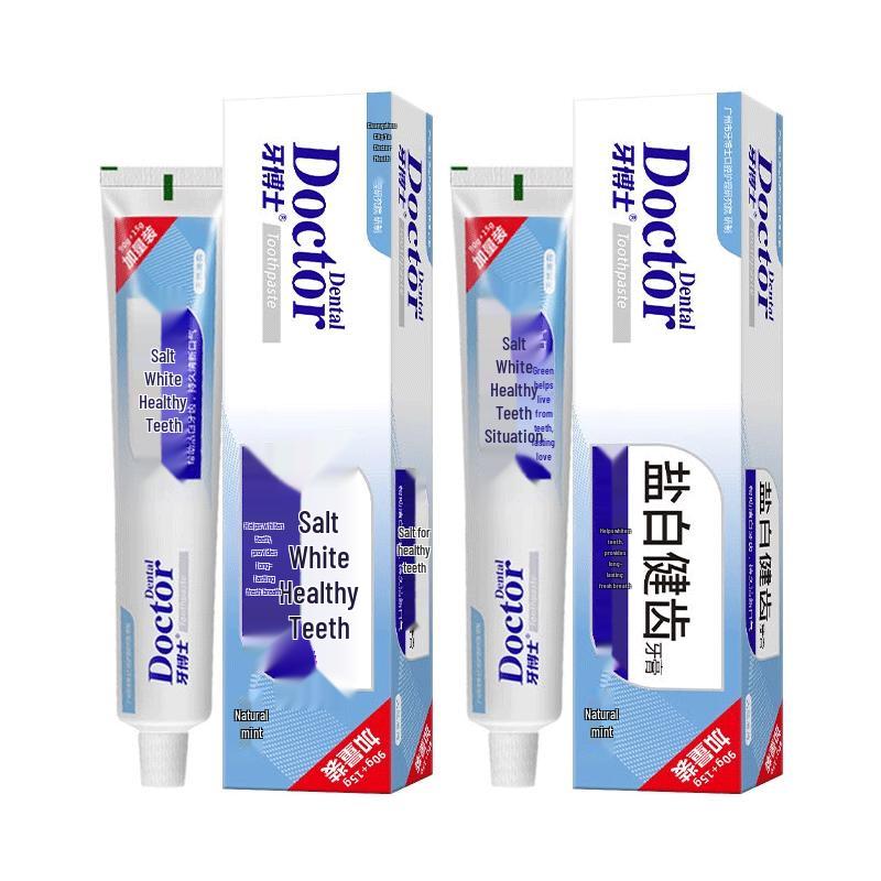 Dr. White Salt White Healthy Teeth Toothpaste (2x105g)