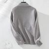 Vintage Solid Color Loose Stand Collar Long Sleeve Knitwear Cardigan Sweater Top for Autumn Winter