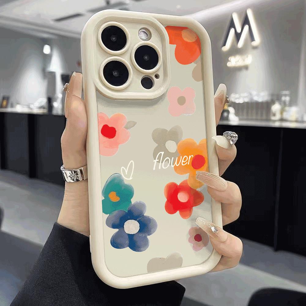 Colorful Watercolor Flower Pattern Shockproof Phone Case for Xiaomi Redmi Note 14 13 12 11 10 9 8 7 Pro Anti-Slip Soft TPU Cover