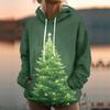 Women's Fashion Sweatshirt Printed Casual Hooded Sweatshirt With Pockets