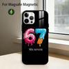 Six S-Seven 67 Phone Case For iPhone17,16,15,14,13,12,11 Plus,Pro Magnetic For Magsafe Wireless Charging