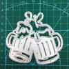 Cheers Oktoberfest Design Pattern Metal Cutting Die Stencil for DIY Scrapbooking Album Photo Embossing Paper Card Craft Decor