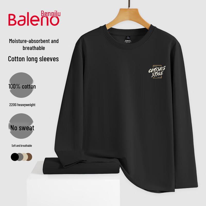 Baleno Men s JPB Doodle Print Heavyweight Long Sleeve T-Shirt L