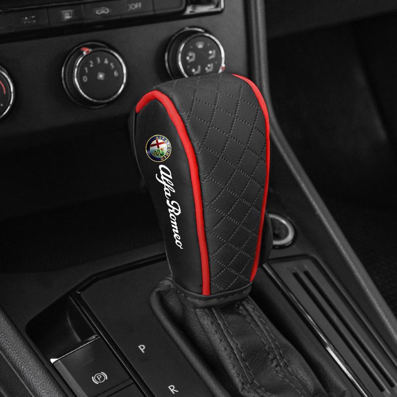 

Fashion Car Gear Shift Knob Cover Gearshift Handle Interior Decora For Alfa Romeo 159 Giulietta 156 147 Giulia Mito GT Stelvio червоний