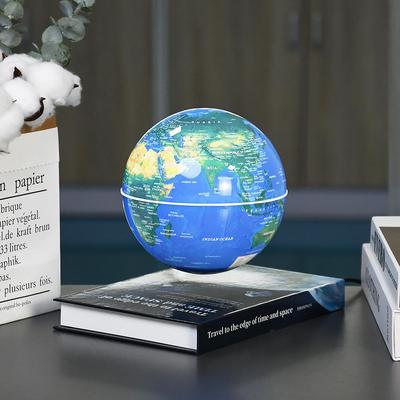 6" Rotating Magnetic Levitating Globe - Luminous Office/Study Ornament