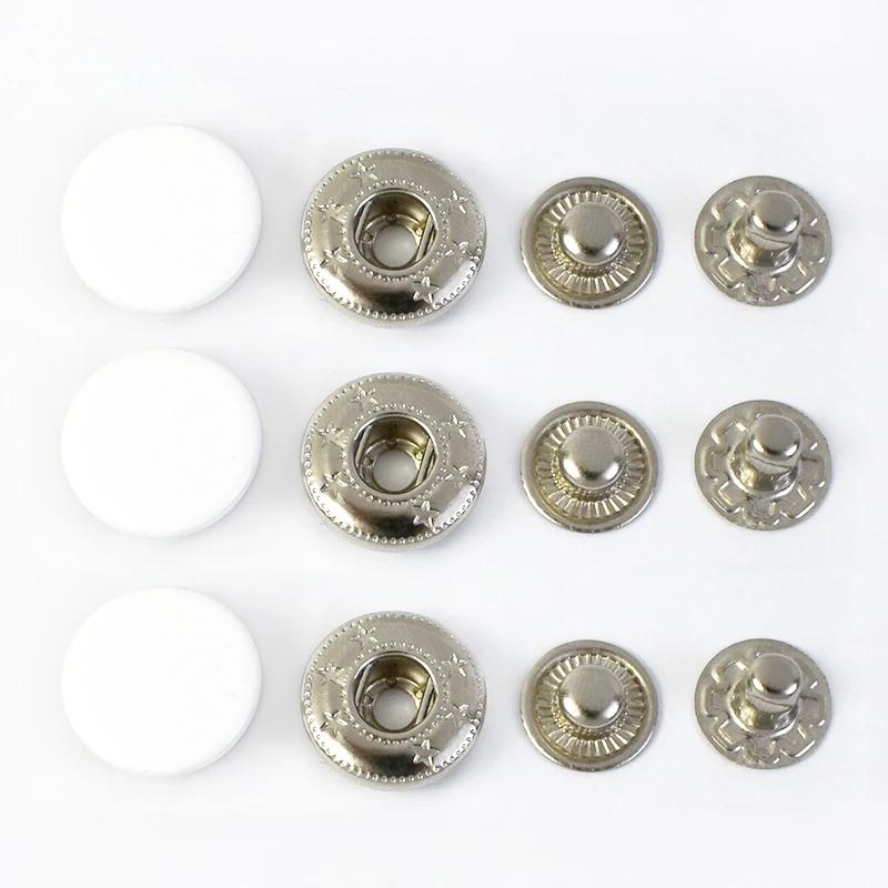 Meetee 100Sets 10-17mm Metal Button 14 Colors Press Studs for Leather Clothes Bags Decor Snap Fasteners Kit Sewing Accessories