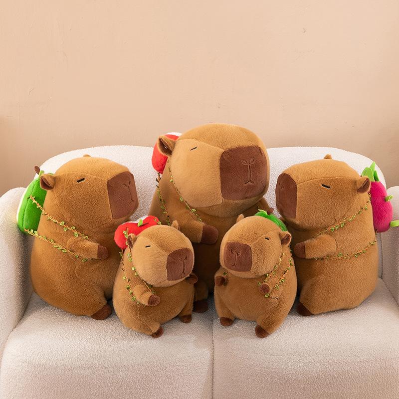 Cute Back Apple Bag Capybara Doll Plush Toy Girl Companionship Gift Kapibara Doll Rag Doll