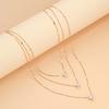 1pc Women'S Simple Multilayer Star Love Water Drop Rhinestone Pendant Necklace Clavicle Chain Jewelry For Women