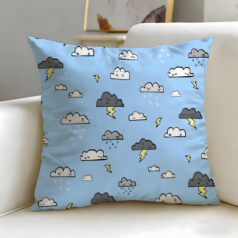 Floral Texture Cushion Cover Soft  EasyWash Pillow Case  Versatile for Couch Bed Travel and Office