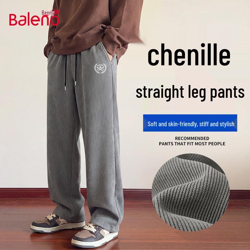 Baleno Men s Chenille Straight-Leg Casual Pants 2XL