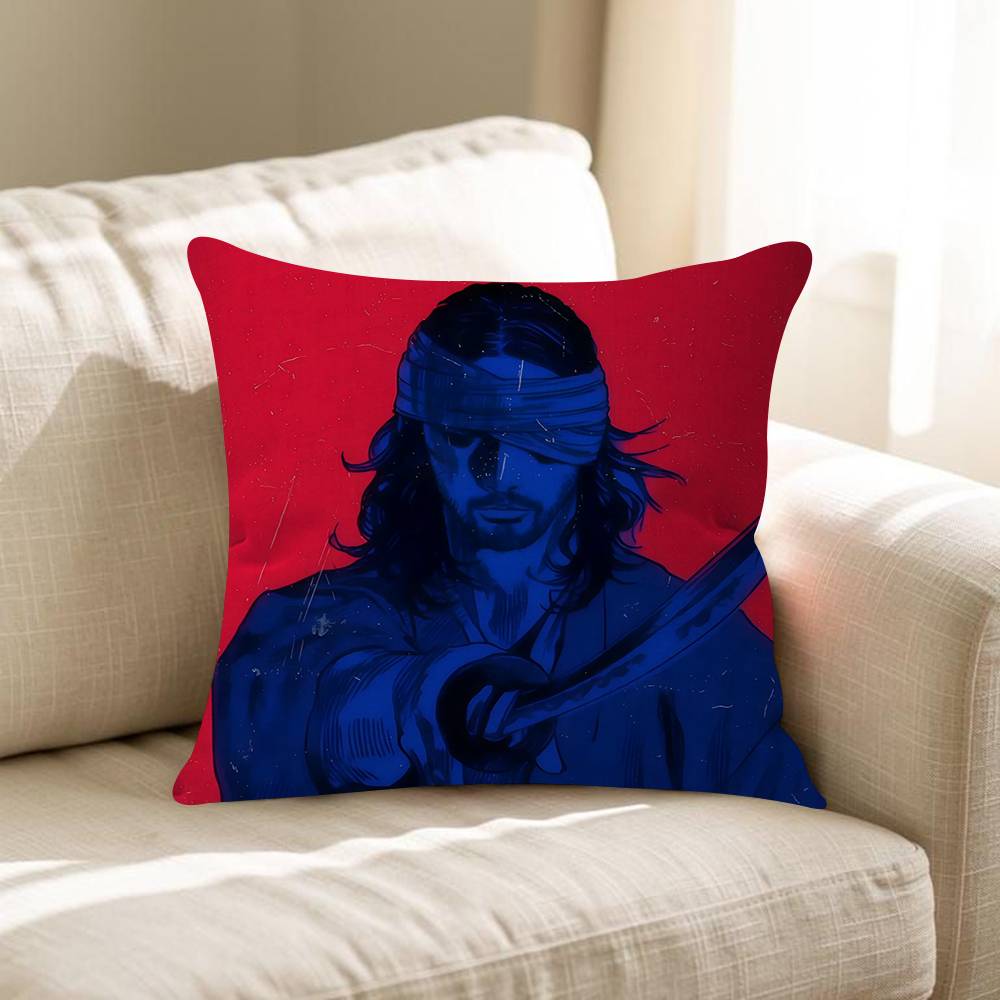 Japanese Comics Vagabond Pillow Cover For Bedroom Room And Living Room Sofa Decorative Cushion Cover