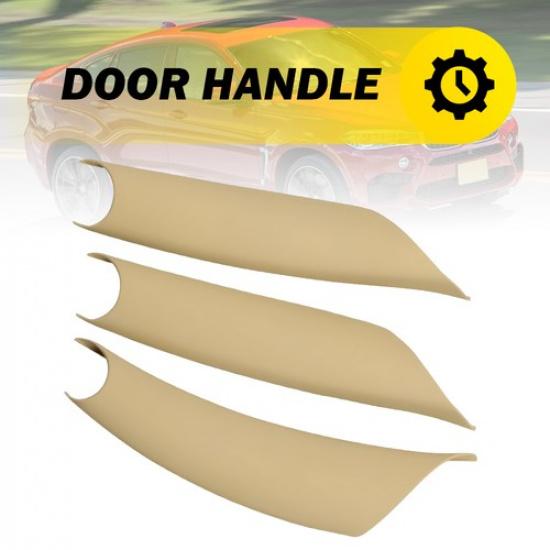 

3x Left & Right Beige Interior Door Pull Handle Trim Set for BMW X5 X6 F15 F16 V