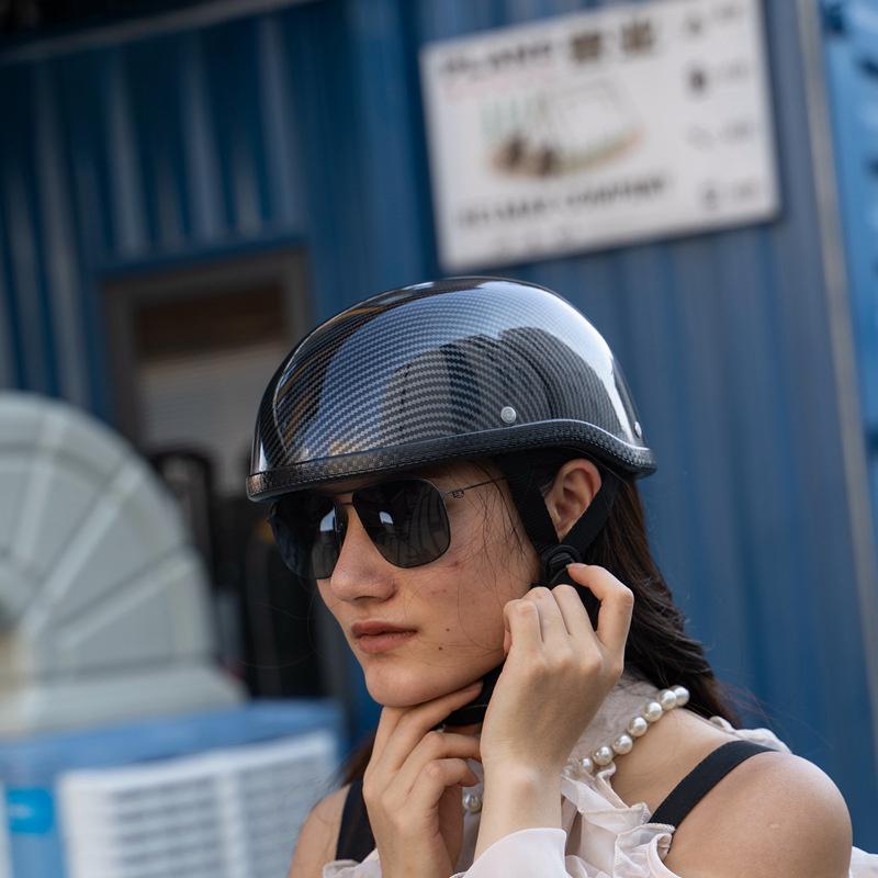 Lightweight Retro Open Face Motorcycle Helmet Breathable Summer Four Season Scooter Bike Half Helmet For Men Women