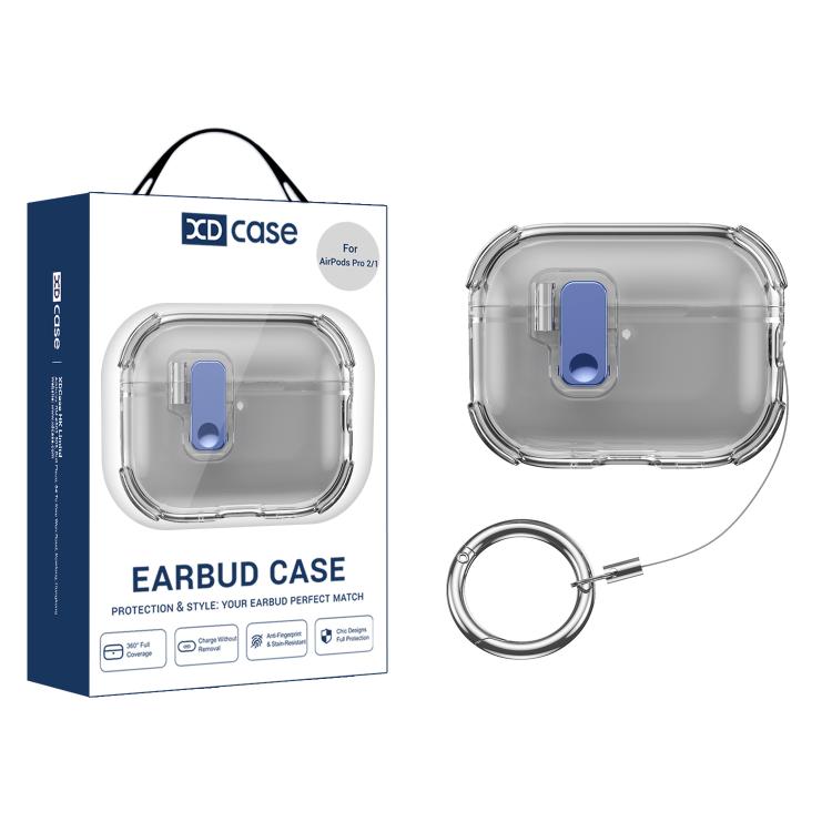 

For AirPods Pro 2 / 1 XDcase Transparent Silicone Automatic Pop-Up Earbud Case For AirPods Pro 2 / 1 чёрный