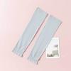 2Pcs Summer Ice Silk Arm Sleeves UV Protection Breathable Anti-slip Elastic
