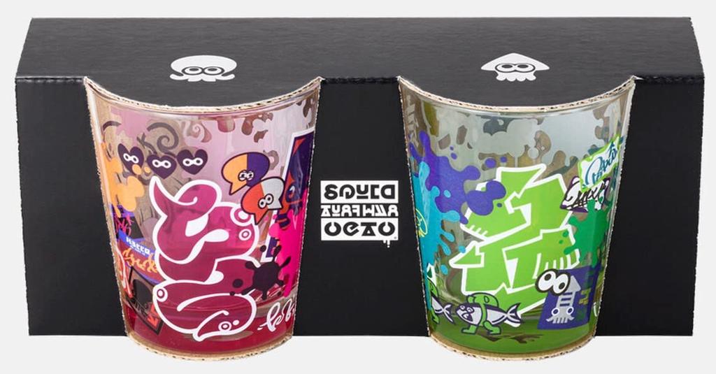 Set of 2 Glasses Splatoon SQUID or OCTO Limited Edition Goods