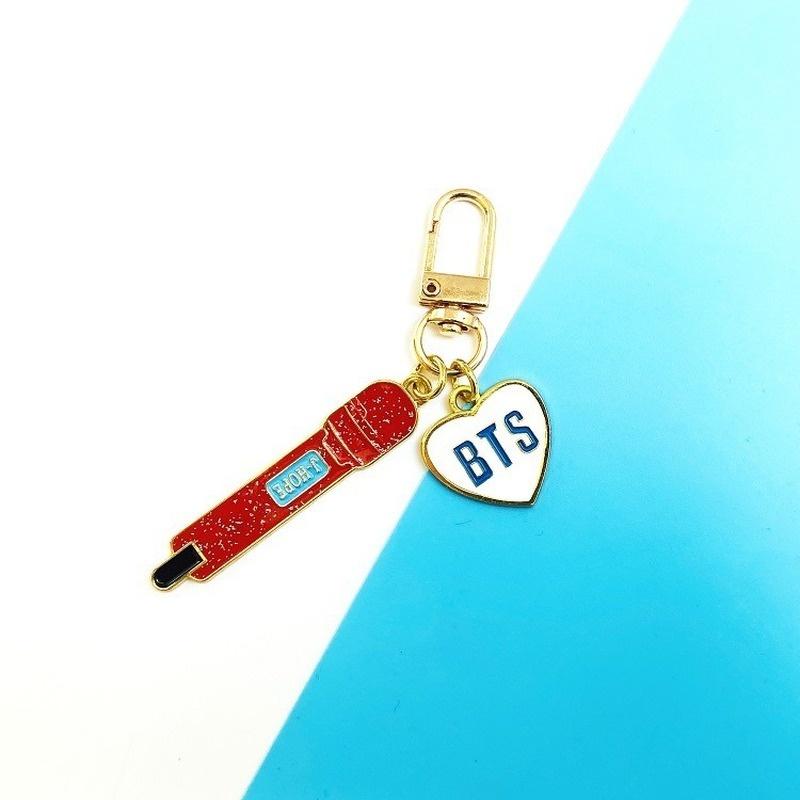 Buy KPOP BTS 7 Colors Microphone Gold Keychain Key Ring Jewelry Accessories Pendant TATA COOKY