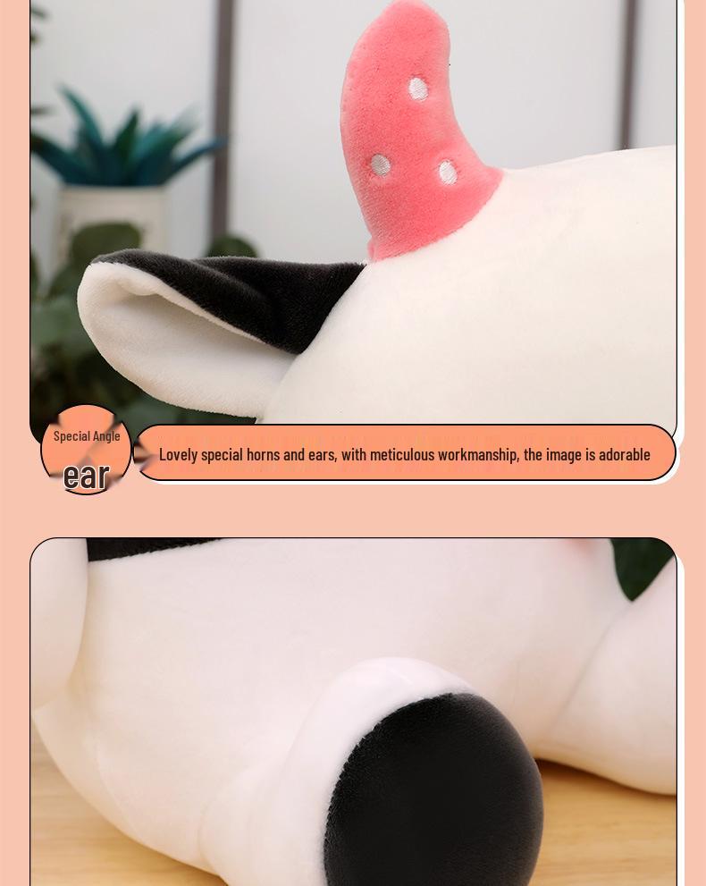 Fruit Cow Plush Backpack Toy Pillow - Stuffed Animal Ragdoll Gift for Girls' Birthdays