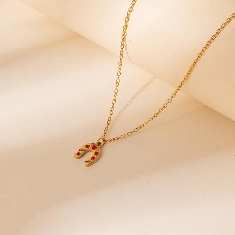 Christmas Cartoon Santa Claus & Reindeer Necklace - Light Luxury Clavicle Chain Pendant