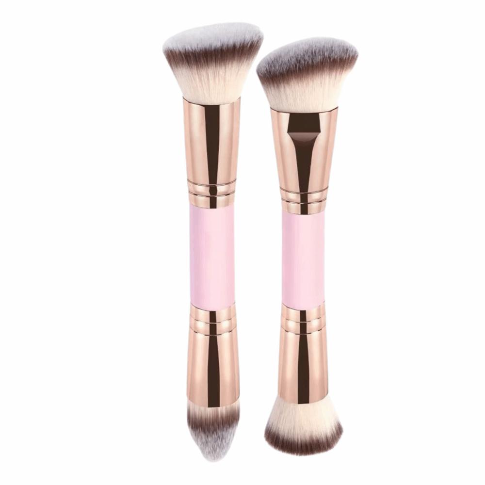 2/4/5Pcs Soft Bristle Dual-ended Makeup Brushes Angled Top Foundation Brush Set  Beauty Application