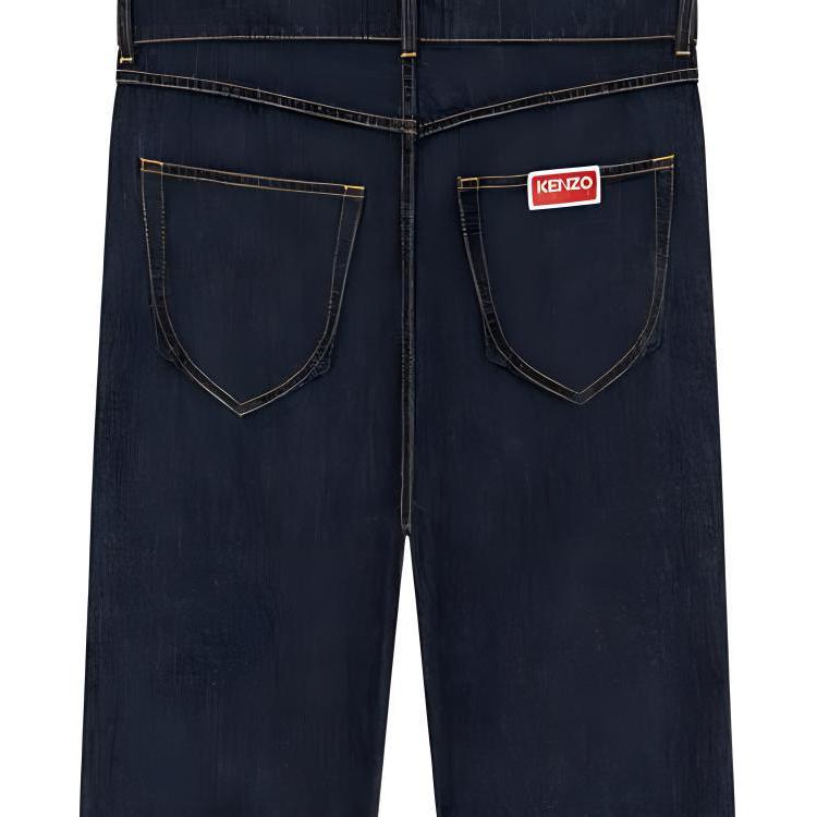 KENZO Asagao Straight Leg Jeans FD55DP3316B1-DM