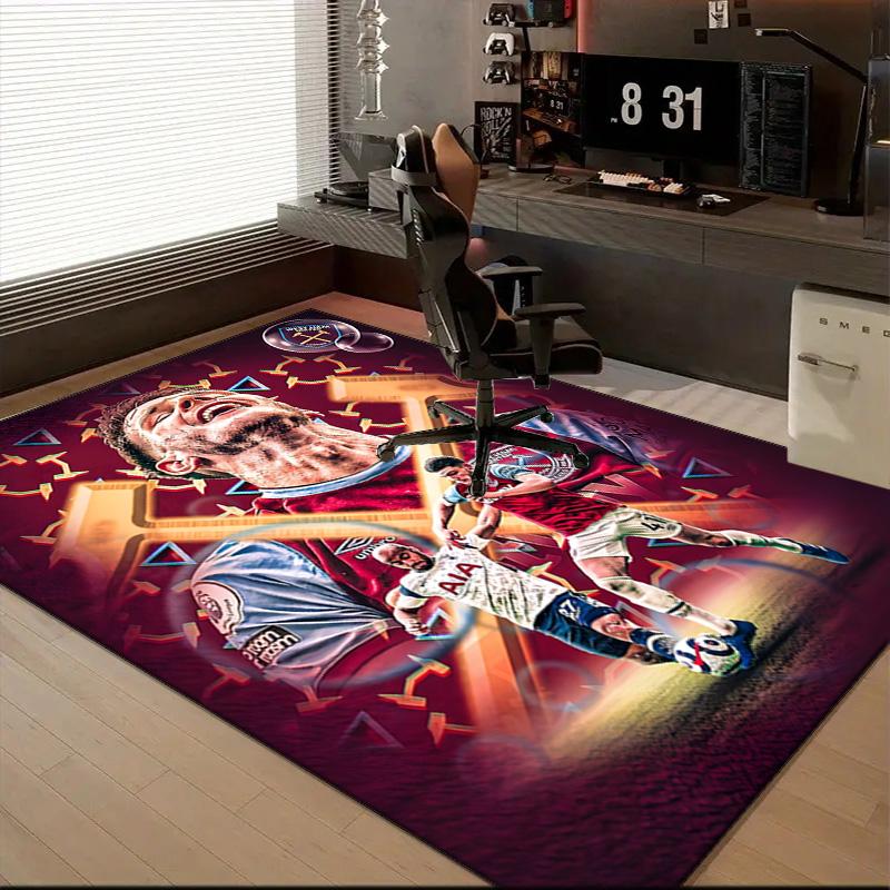 hammer Football Printed Office Carpet Chair Cushion  Entryway Rug, Rugs for Living Room, Bedroom Christmas gifts