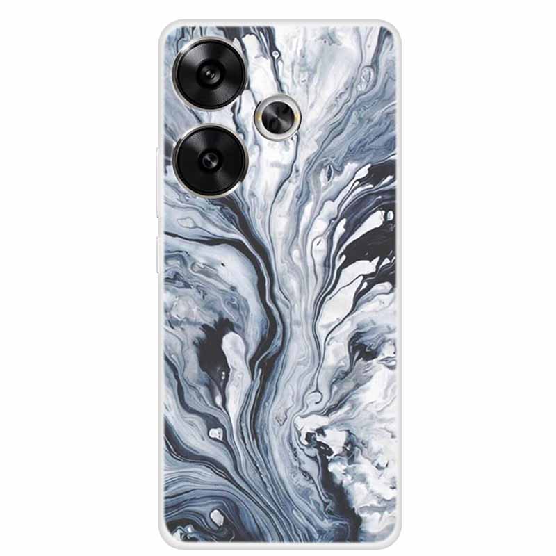 Marble Soft Phone Case For Poco F6 Transparent Case Silicone TPU Cover Funda Para Shield Clear Case for Xiaomi Poco F6 F 6 Pro
