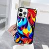 Artistic Personality Flame Phone Case For iPhone 17 Air 15 16 Cover  11 13 14 Pro Max 12 Plus Max Fundas