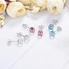Bunte Kristallkugel Ohrstecker Handgefertigt Modische Ohrstecker Schmuck Geschenk für Frauen Mädchen Retro Stil Accessoires