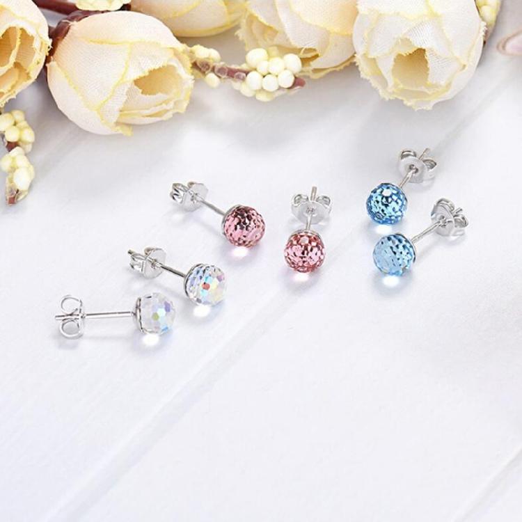 Bunte Kristallkugel Ohrstecker Handgefertigt Modische Ohrstecker Schmuck Geschenk für Frauen Mädchen Retro Stil Accessoires
