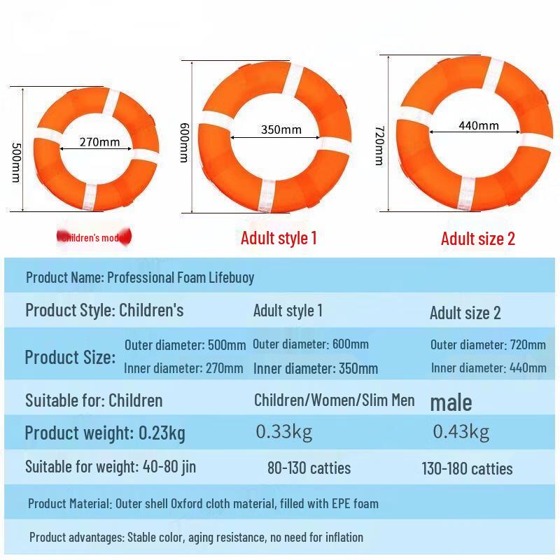 Professional High Buoyancy Foam Lifebuoy