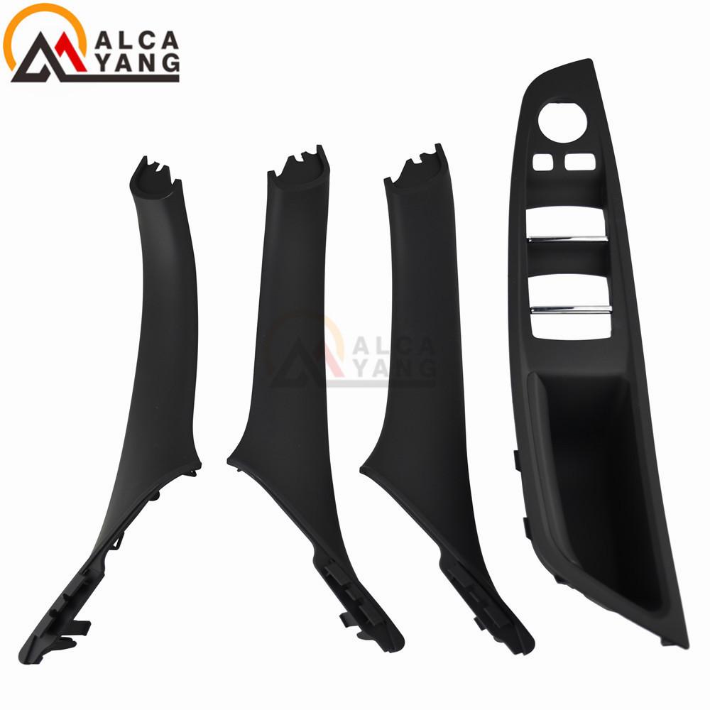 4/7PCS Set Rechtslenker RHD Für BMW 5 series F10 F11 520 525 Rot Wein grau Auto Innen Tür Griff Inneren Panel Pull