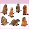 Realistic Pvc Groundhog Model With Detailed Features For Kids Play And Display