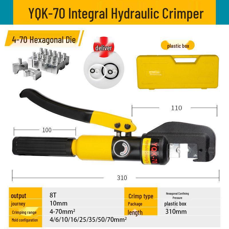 

Портативні ручні гідравлічні обтискачі дроту високої міцності для малих мідних наконечників і холоднопресованих клем