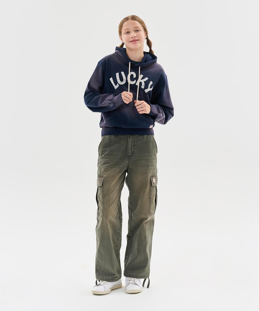 AECA Vintage Washing Cargo Wide Pants-Green
