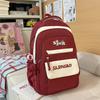Schoolbag new high-value large-capacity ins burden reduction fashionable simple contrasting versatile schoolbag junior high school student backpack 