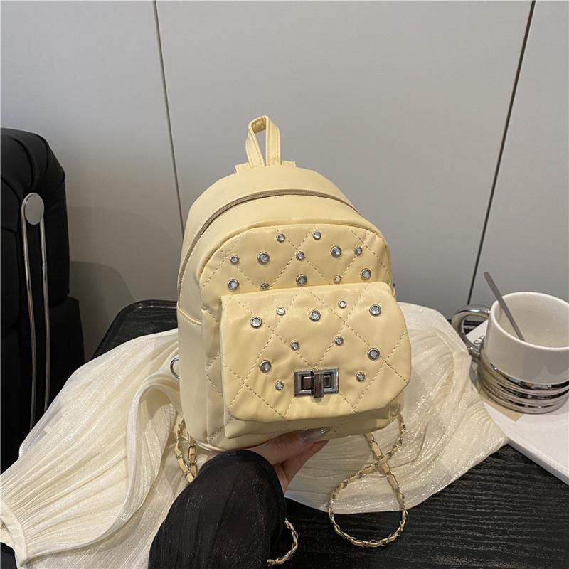 

2025 лето новый маленький рюкзак мода ниша корейский рюкзак мини сумочка женская сумка через плечо жёлтый