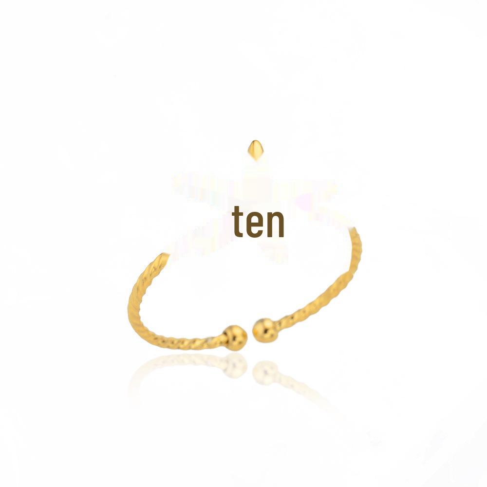 18K Gold Plated Butterfly Spiral Ring - Stainless Steel Cross Design for Women