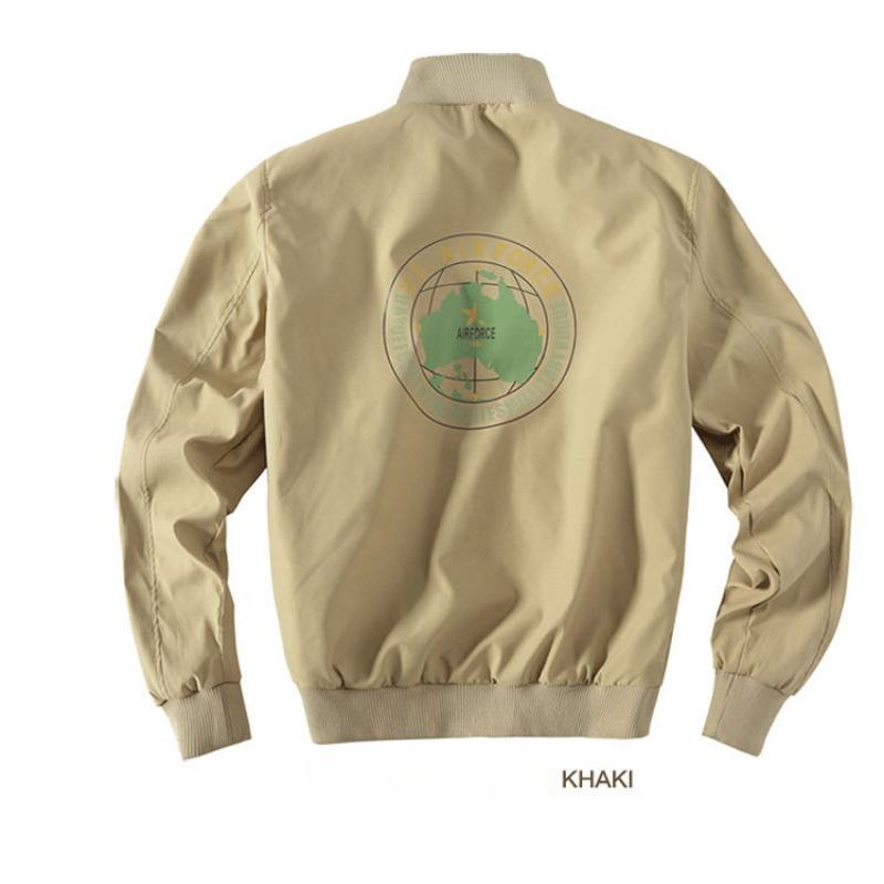 Yeni Askeri Air Force One Uçuş Tulumu İnce İlkbahar ve Sonbahar Erkek Ceketi Trend Büyük Beden