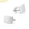 Plain Smooth Metal Cufflinks Men's French Shirt
