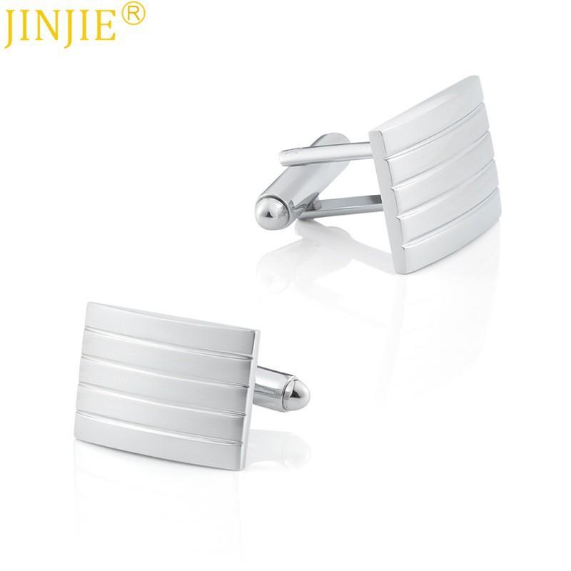 Plain Smooth Metal Cufflinks Men's French Shirt