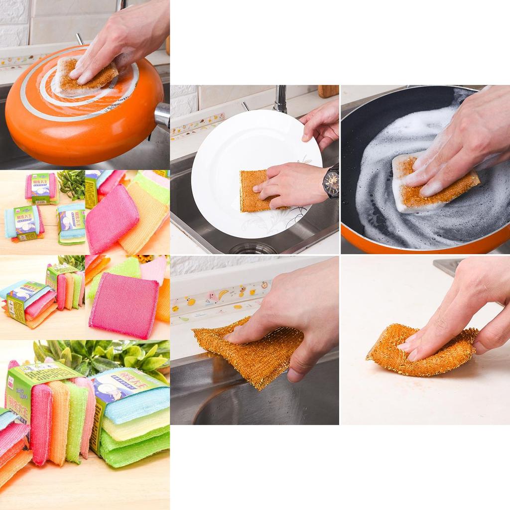 Versatile Dishwashing Brush For Effortless Cleaning With Soft Scouring Pad Design